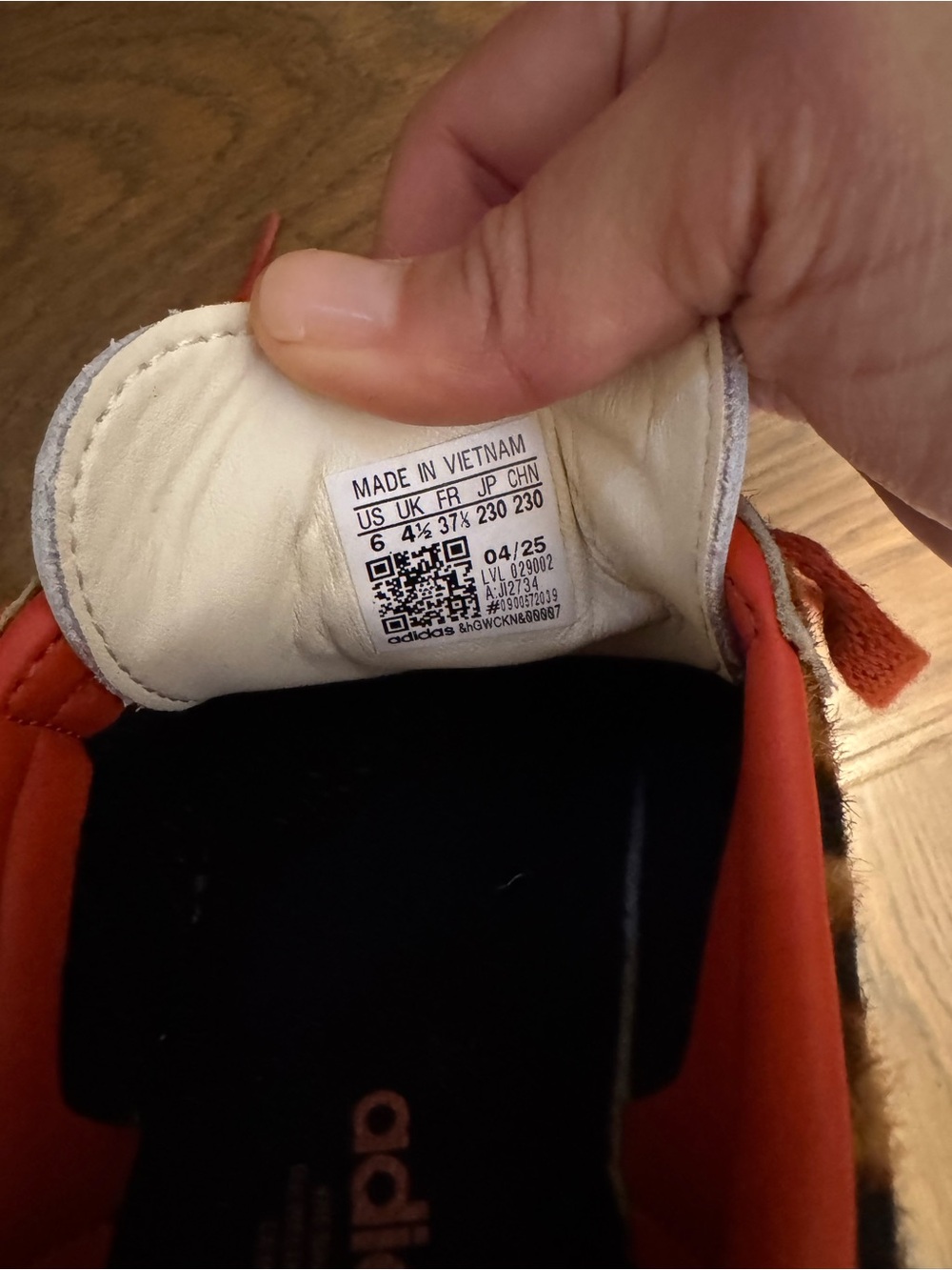 Adidas Leopard-Print Sneakers with Orange Laces - Picture 7 of 7